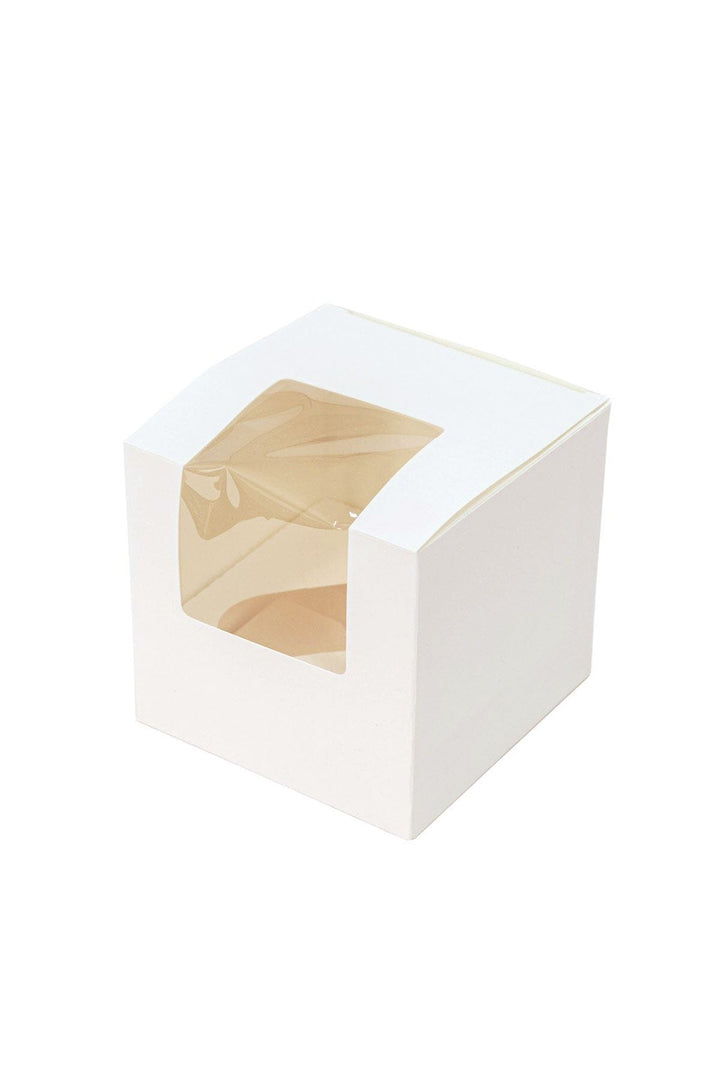 1 Hole Cupcake Box - White Cake Box Sprinkly