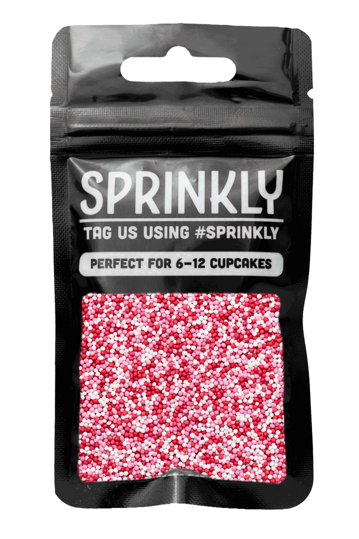 100's & 1000's - Pink, White & Red (Valentines Mix) Sprinkles SPRINKLY 30g Sample Packet