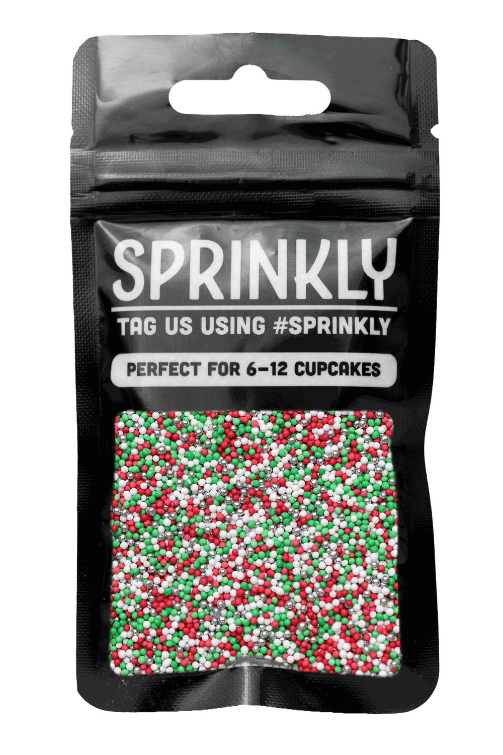 100's & 1000's - Red, White, Green & Silver Sprinkles SPRINKLY 30g Sample Packet