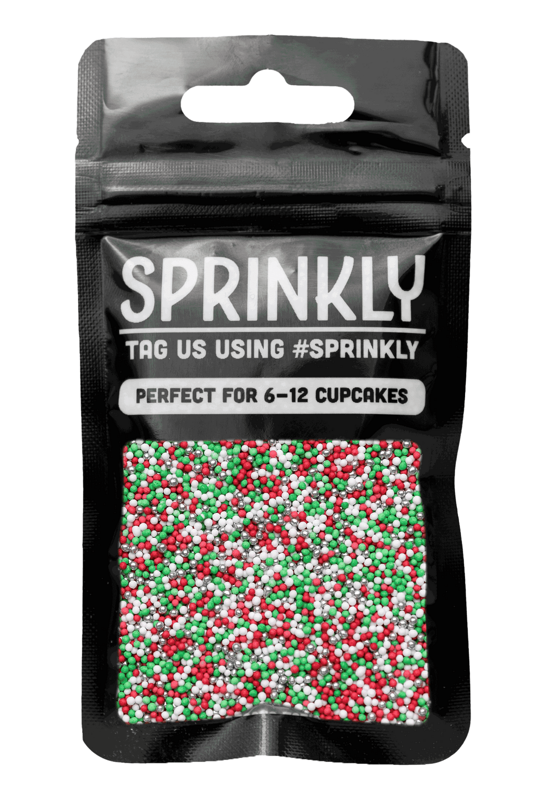 100's & 1000's - Red, White, Green & Silver Sprinkles SPRINKLY 30g Sample Packet
