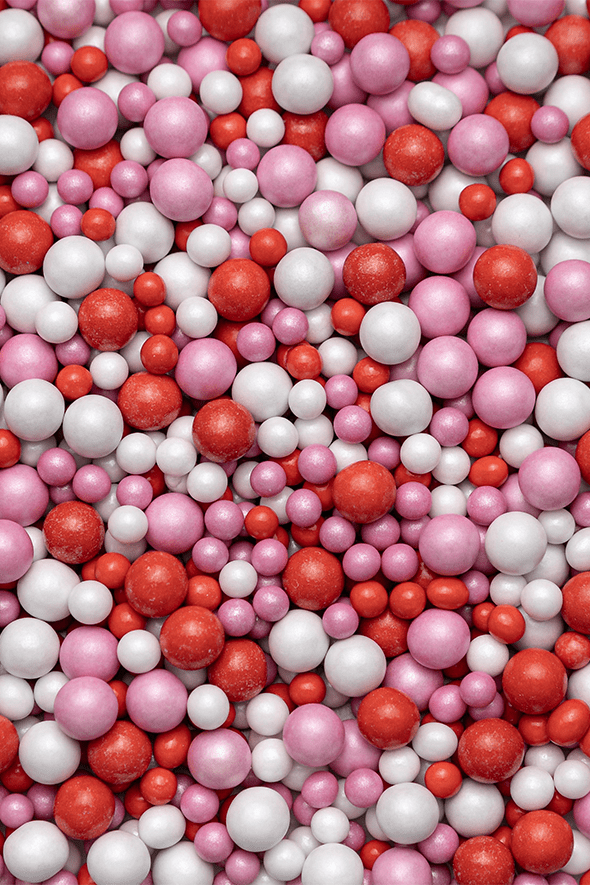 Chocolate Balls - Pink, White & Red (Valentines Mix) Sprinkles SPRINKLY