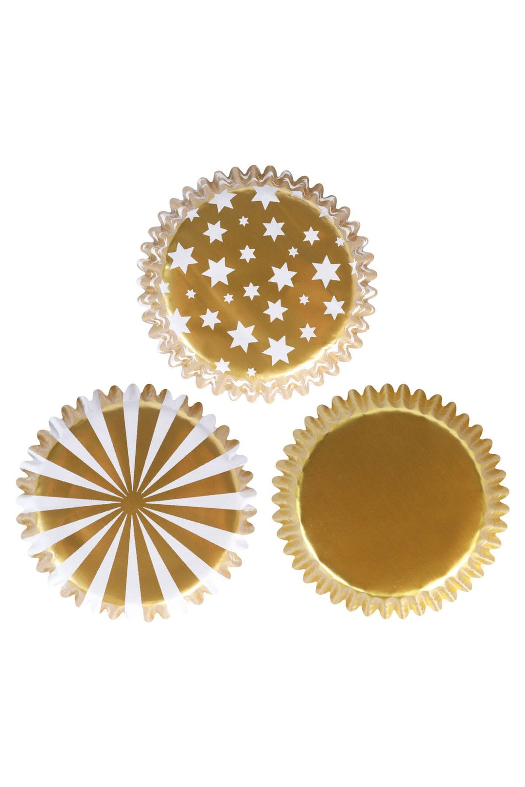 Cupcake Cases - Christmas Metallic Gold & Silver (Pack of 100) PME