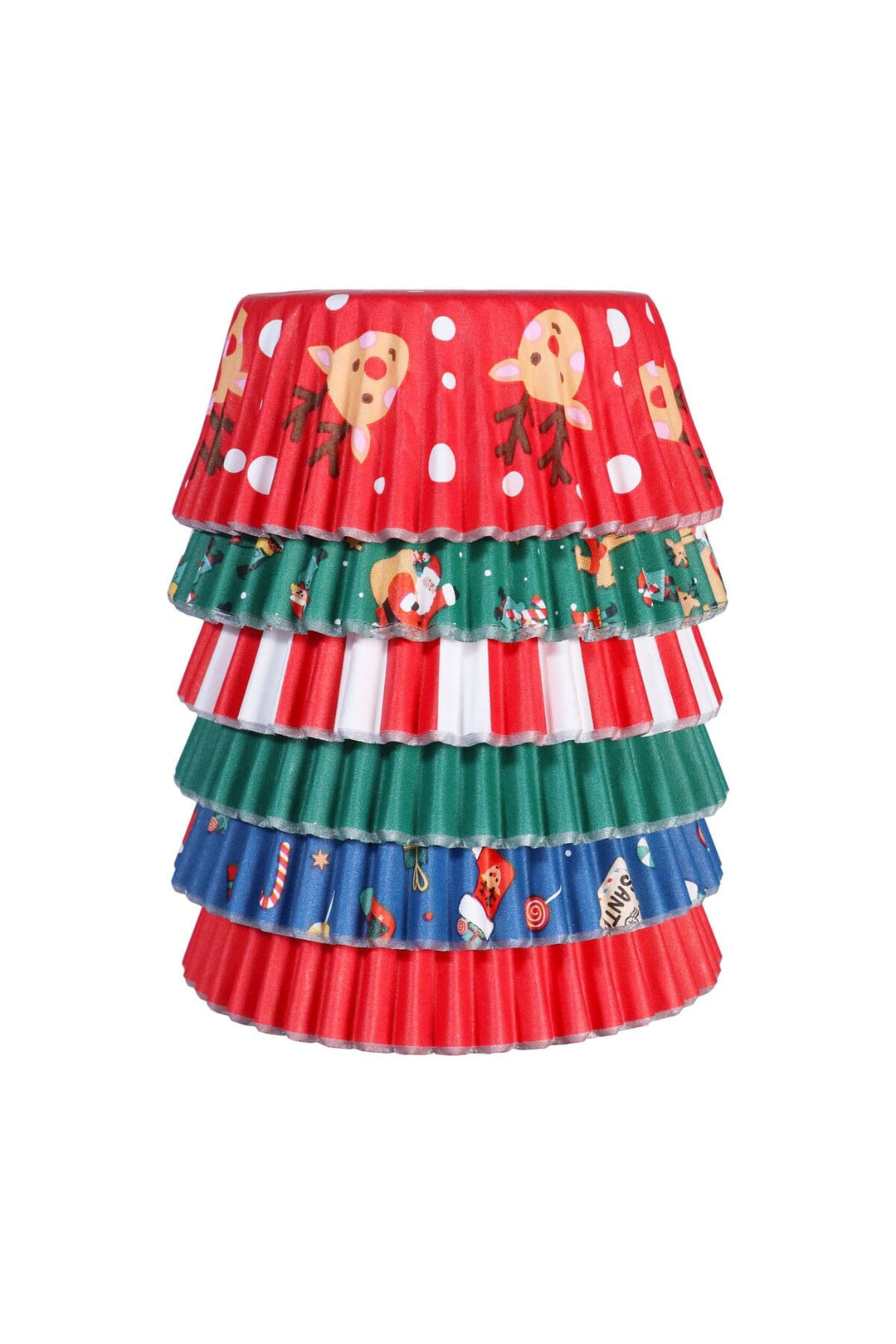 Cupcake Cases - Christmas Santa Mix (Pack of 100) PME