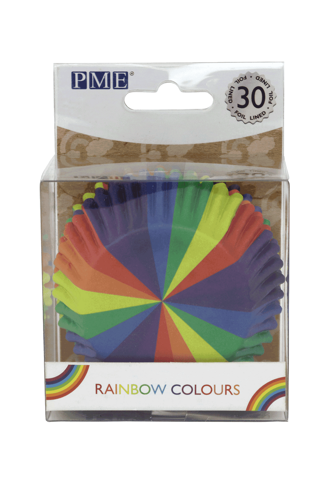 Cupcake Cases - Rainbow - 30 Pack Cupcake Cases PME