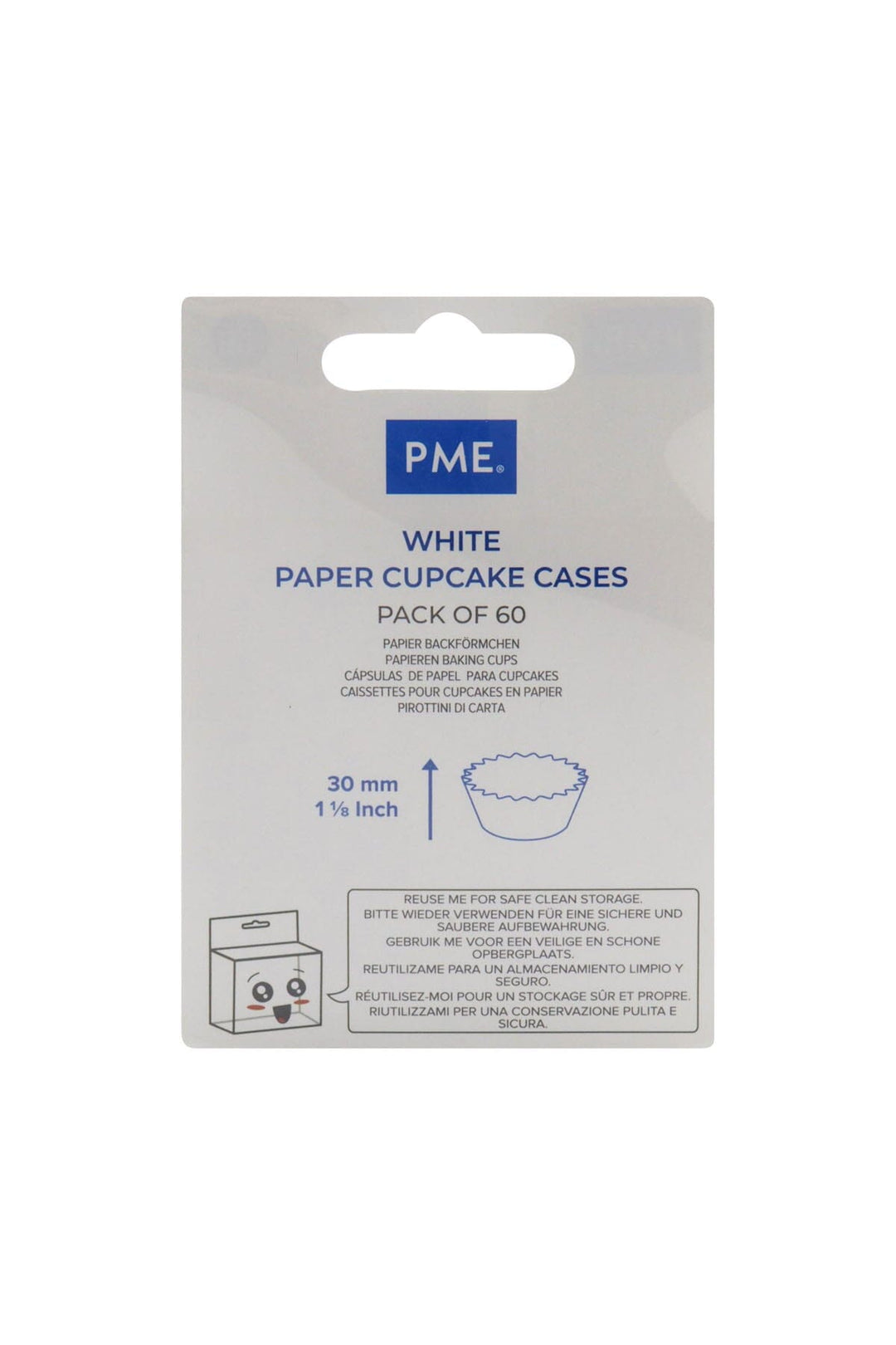 Cupcake Cases - White - 60 Pack Cupcake Cases PME