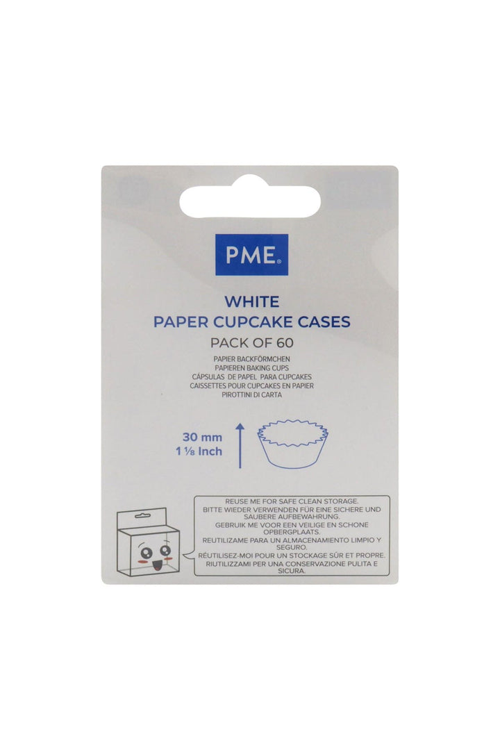 Cupcake Cases - White - 60 Pack Cupcake Cases PME