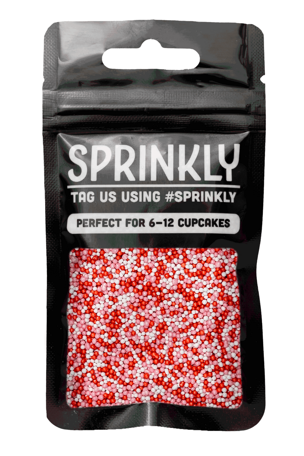 Glimmer 100's & 1000's - Pink, Red & White (No E171) Sprinkles SPRINKLY