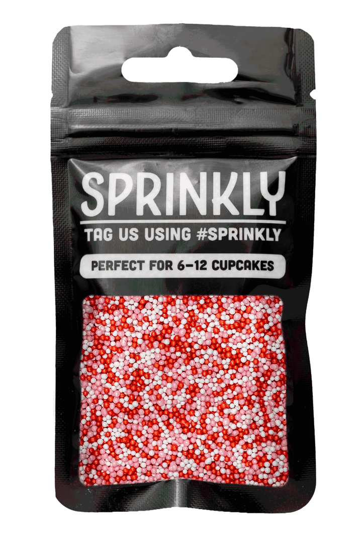 Glimmer 100's & 1000's - Pink, Red & White (No E171) Sprinkles SPRINKLY