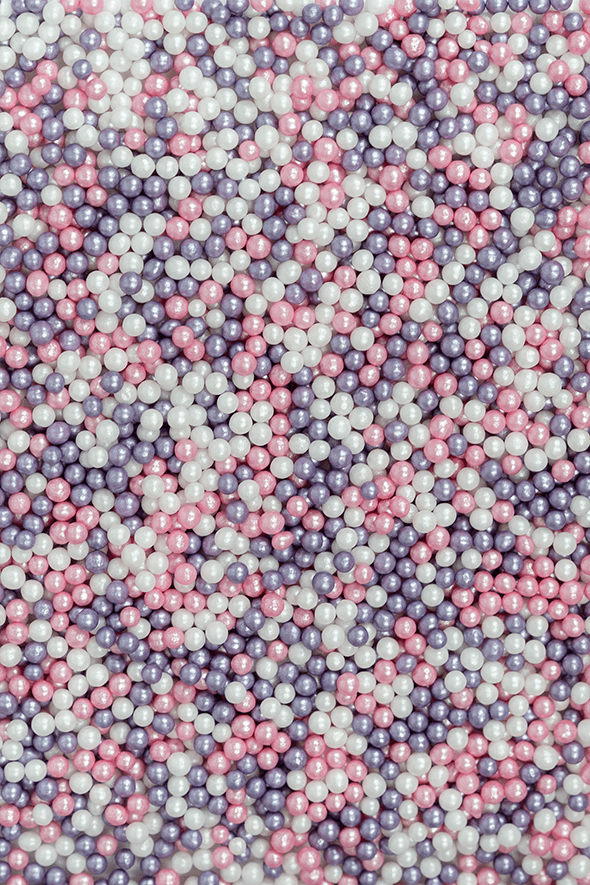 Glimmer Pearls - Pink, White & Violet Sprinkles SPRINKLY