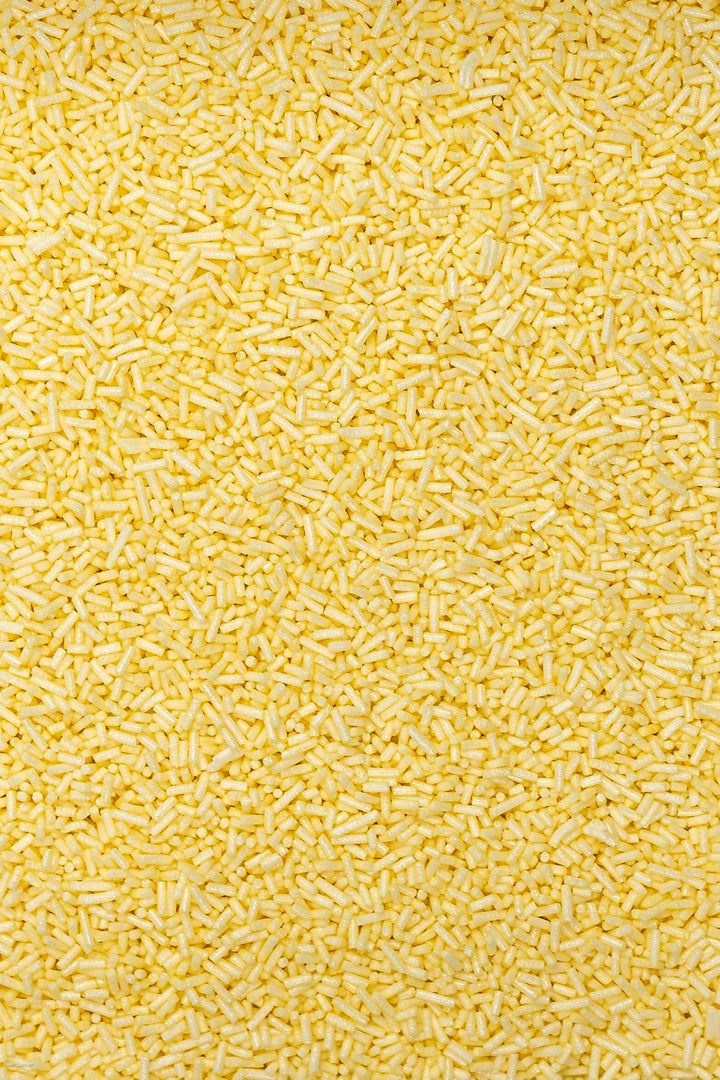 Glimmer Strands - Pastel Yellow (No E171) Sprinkles SPRINKLY