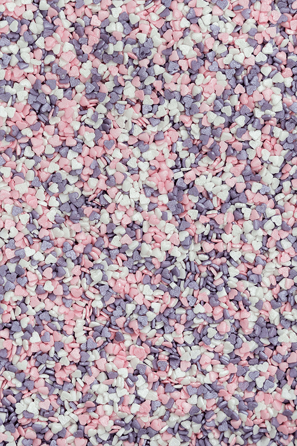 Hearts - Mini Pink, White & Purple Sprinkles SPRINKLY