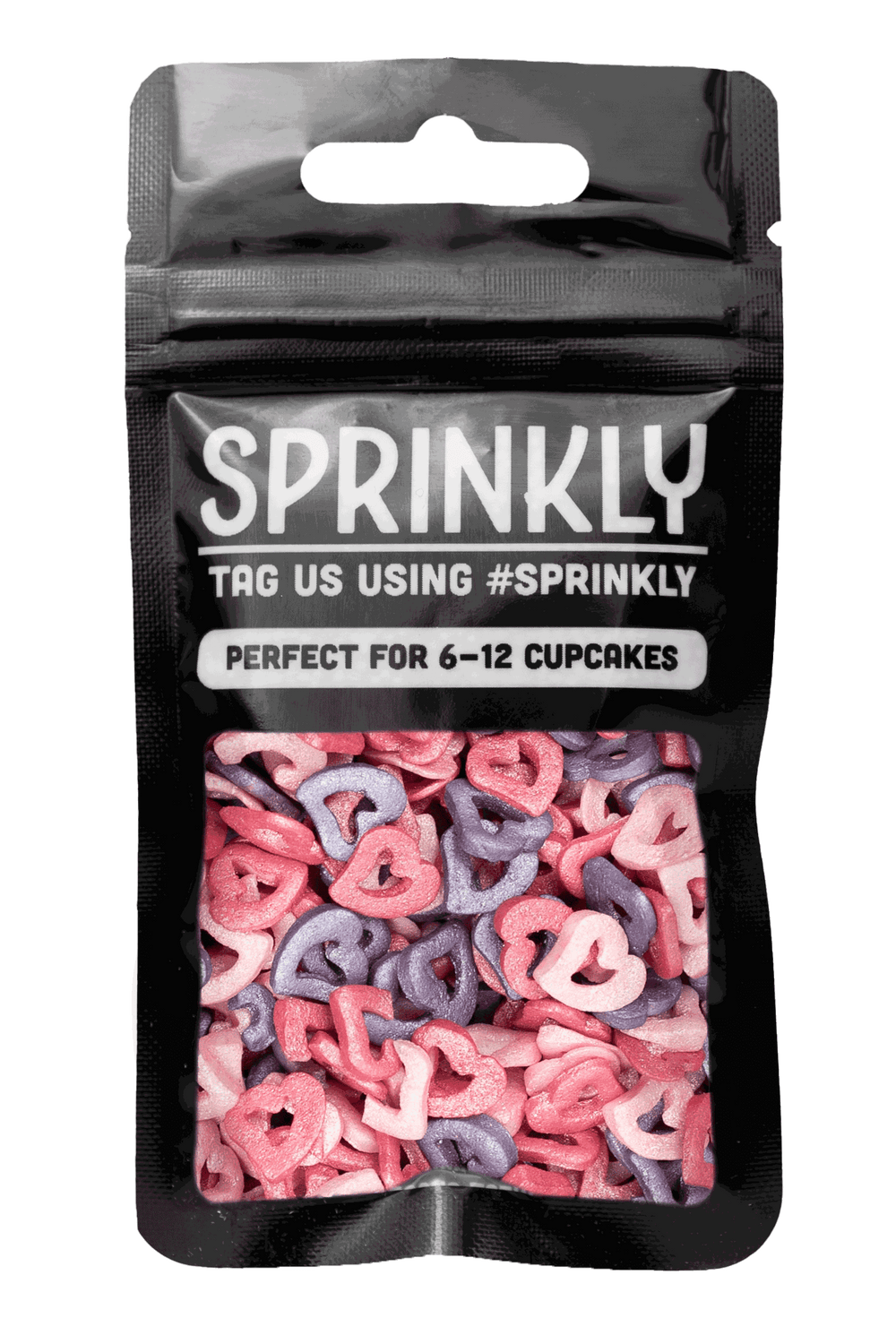Hearts - Pink, Violet & Red (Open) Sprinkles Sprinkly