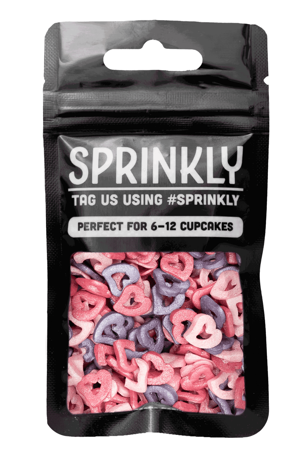 Hearts - Pink, Violet & Red (Open) Sprinkles Sprinkly