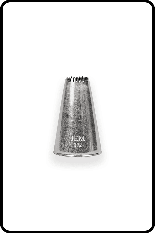 JEM Nozzle, Loose - Fine Tooth Open Star #172 Piping Nozzle JEM