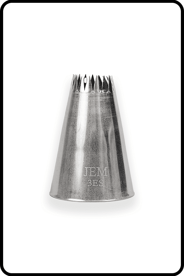 JEM Nozzle, Loose - Large Fine Star Savoy #3ES Piping Nozzle JEM