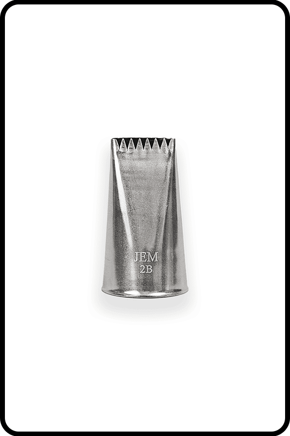 JEM Nozzle, Loose - Medium Ribbed/Plain Basketweave Nozzle #2B Piping Nozzle JEM