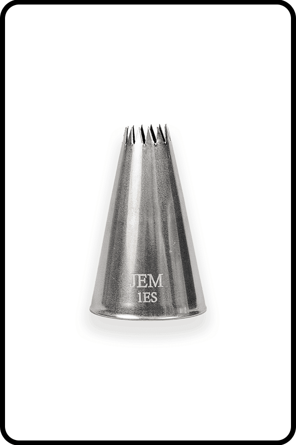 JEM Nozzle, Loose - Small Fine Star Savoy Nozzle #1ES Piping Nozzle JEM
