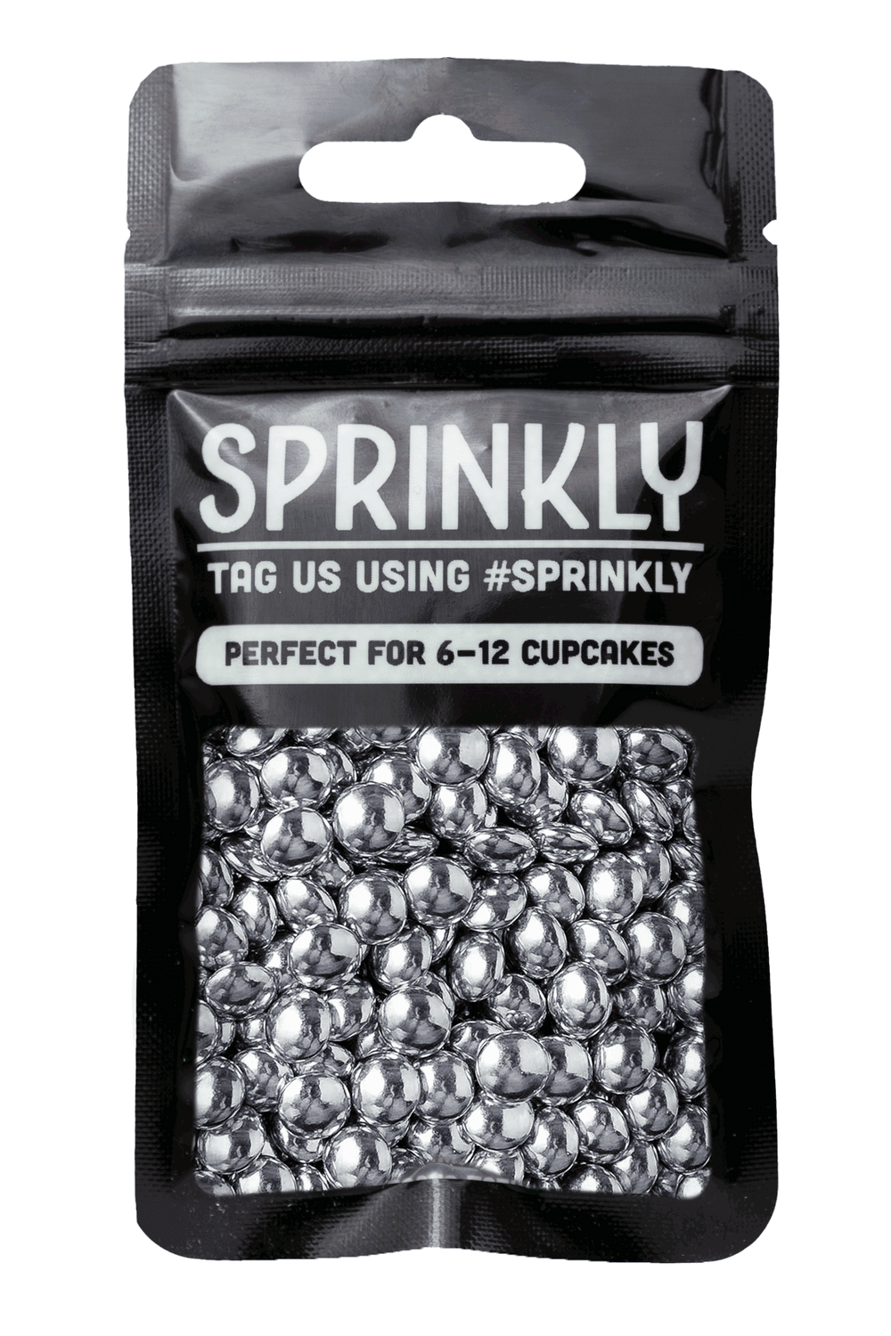 Mini Chocolate Beans - Metallic Silver Sprinkles Sprinkly 30g Sample Packet