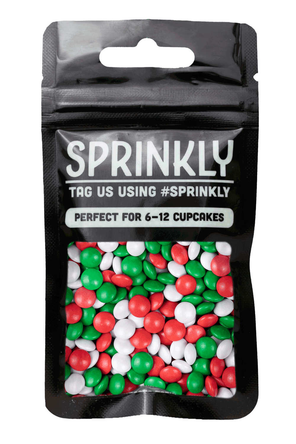 Mini Chocolate Beans - Red, White & Green Sprinkles Sprinkly