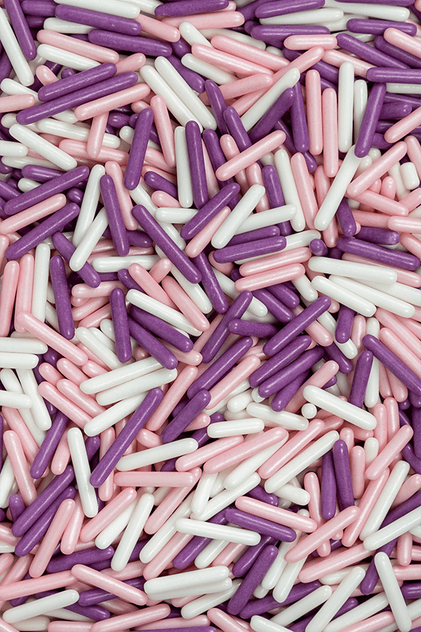 Polished Rods - Pink, White & Purple Sprinkles Sprinkly