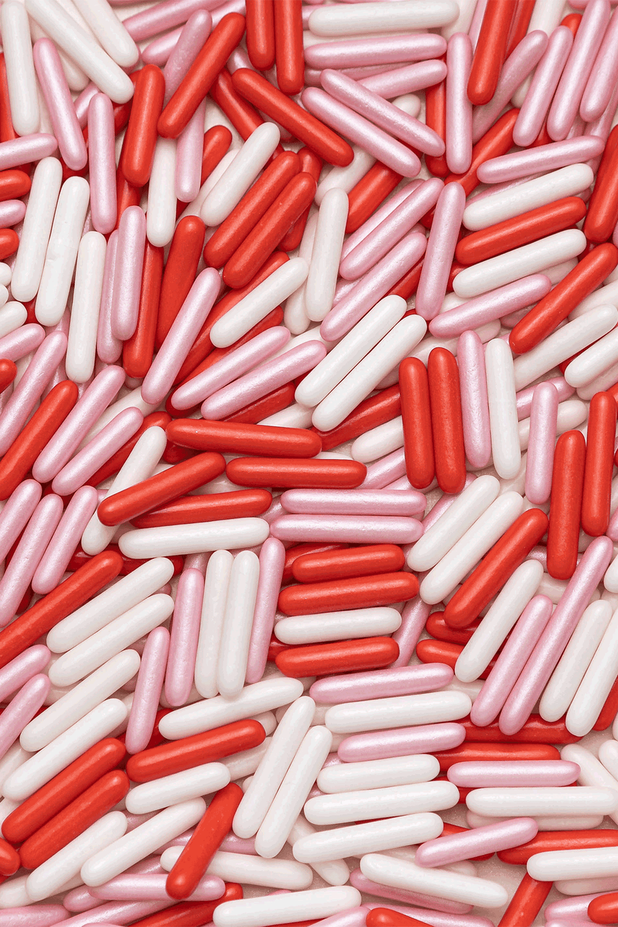 Polished Rods - Pink, White & Red (Valentines Mix) Sprinkles SPRINKLY