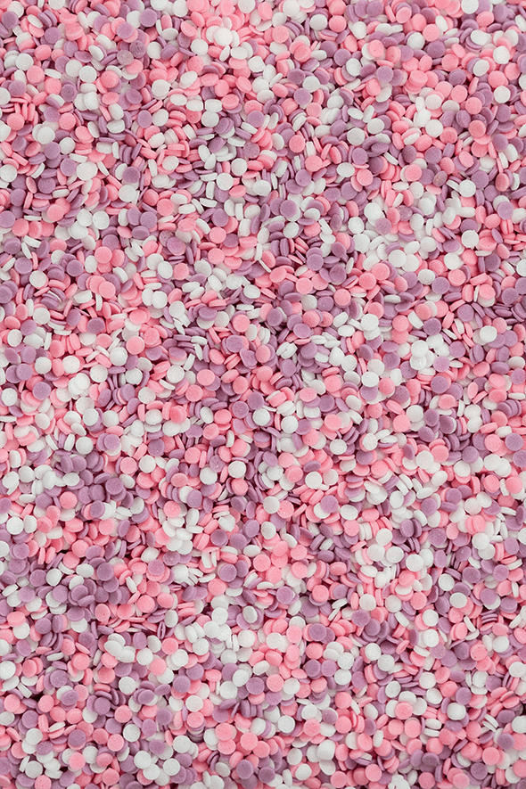 Sugar Confetti - Pink, White & Lilac Sprinkles Sprinkly