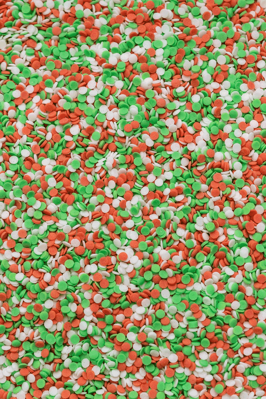 Sugar Confetti - Red, White & Green Sprinkles Sprinkly