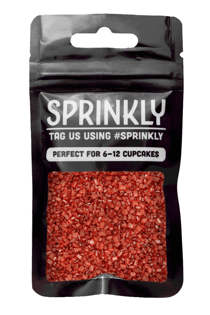 Sugar Crystals - Red Sprinkles Sprinkly 30g Sample Packet
