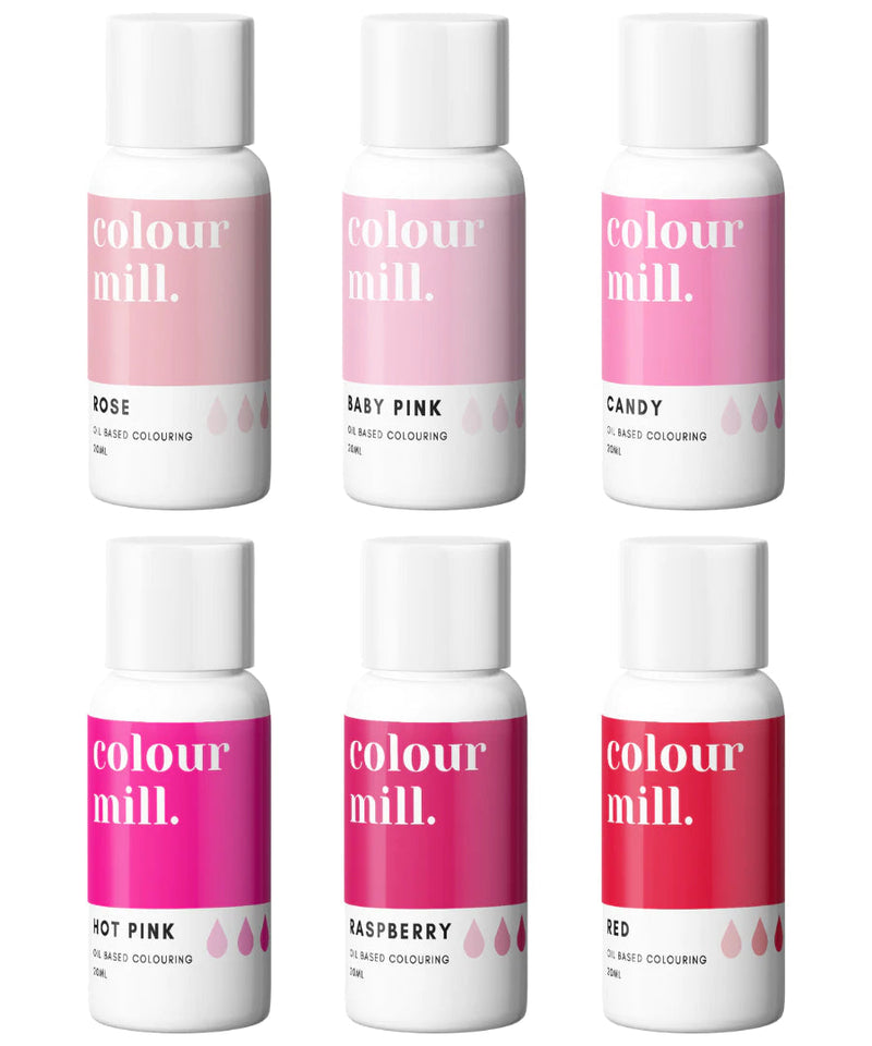 Colour Mill Oil Based Colouring - 20ml - 6 Pack - Pink Colour Mill 