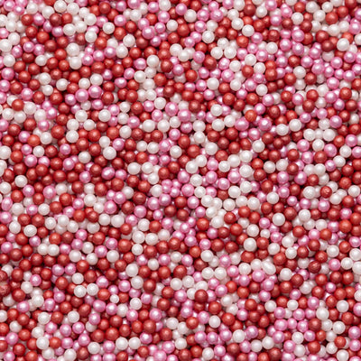 Glimmer Pearls - Pink, White & Red (Valentines Mix) Sprinkles Sprinkly 