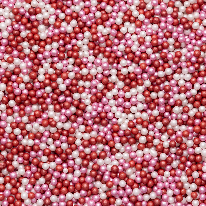 Glimmer Pearls - Pink, White & Red (Valentines Mix) Sprinkles Sprinkly 
