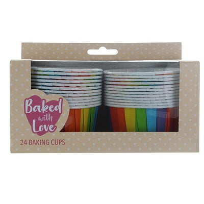 Rainbow Baking Cups 24 Pack Perfect For Your Cupcakes - SimplyCakeCraft