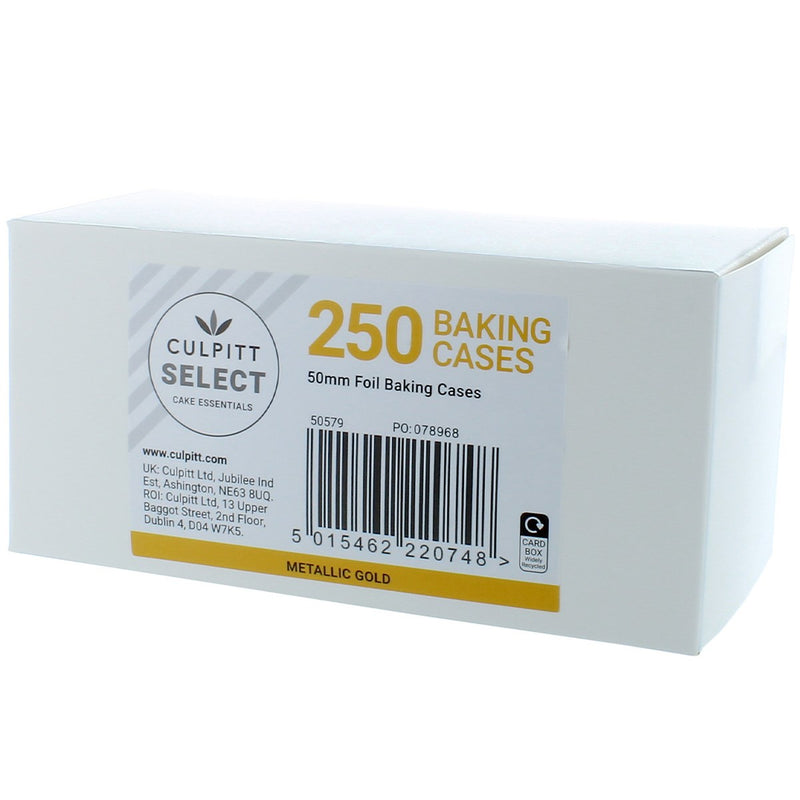 250 Bulk Trade Foil Baking Cases - Gold - SimplyCakeCraft