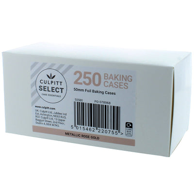250 Bulk Trade Foil Baking Cases - Rose Gold - SimplyCakeCraft