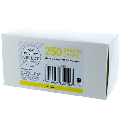 250 Bulk Trade Baking Cases - Yellow - SimplyCakeCraft