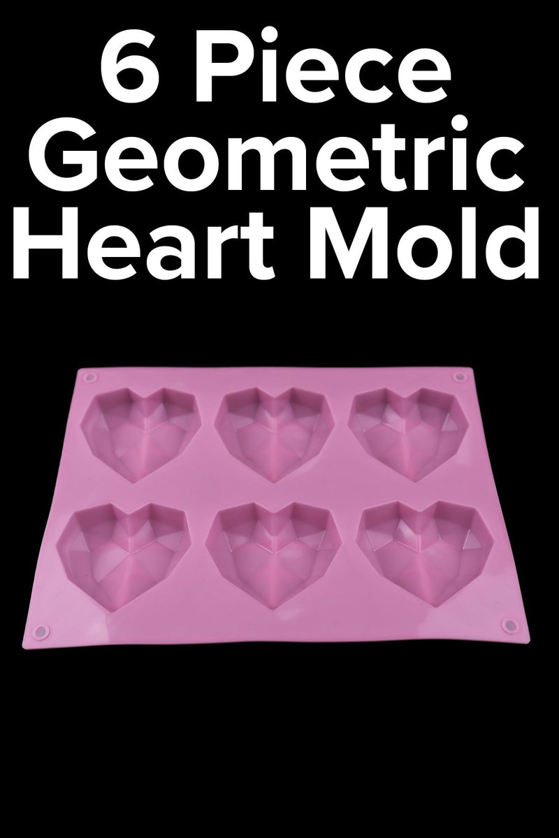 Geometric Heart Mold - 6 Cavity - SimplyCakeCraft