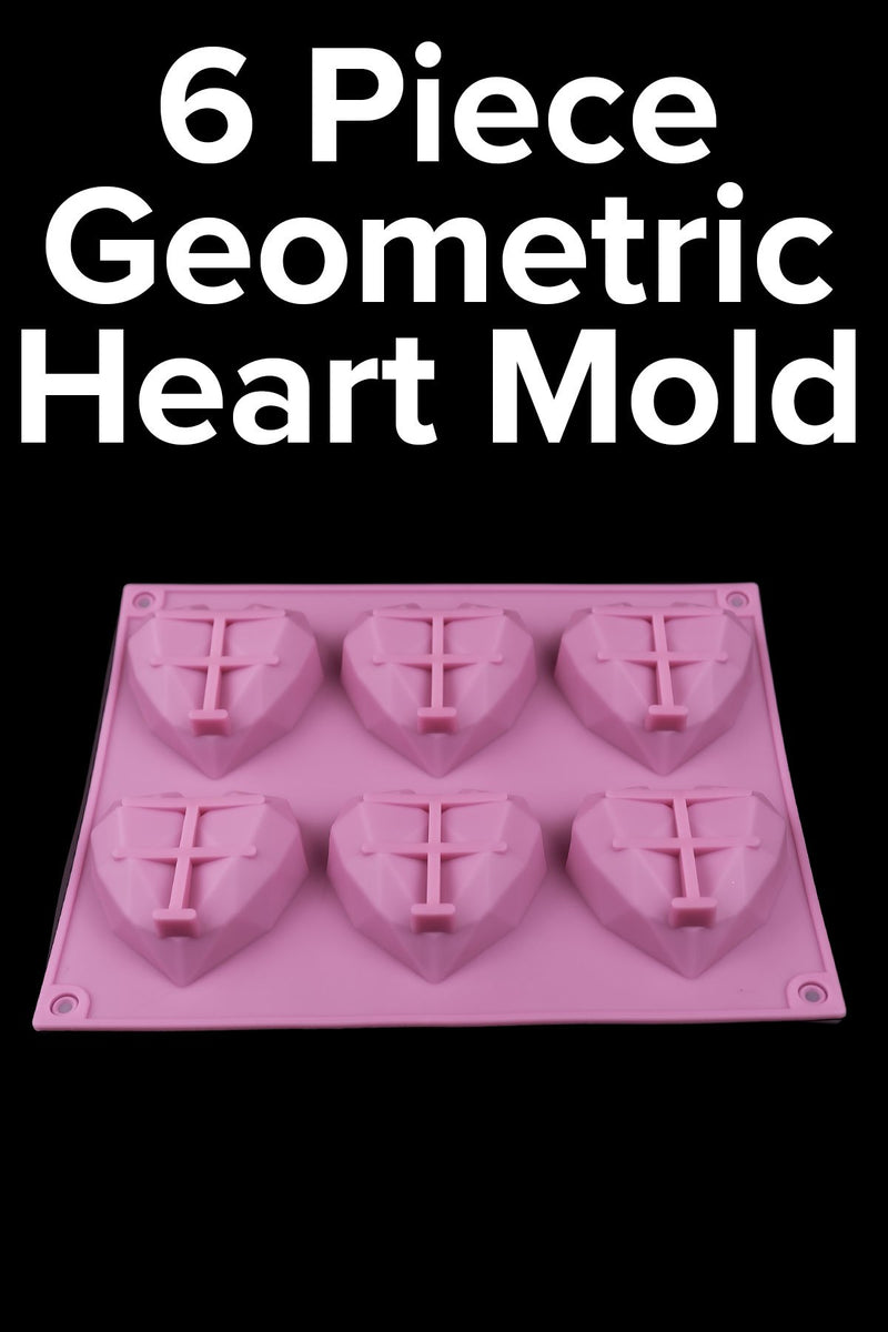 Geometric Heart Mold - 6 Cavity - SimplyCakeCraft