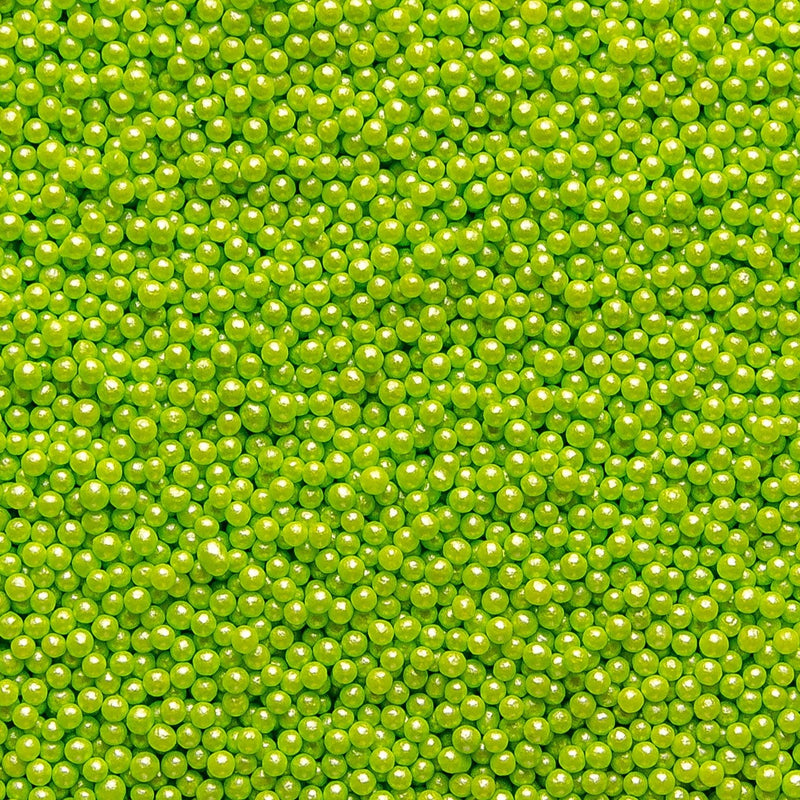 Glimmer Pearls - 3mm Lime Green - SimplyCakeCraft