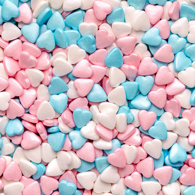 Hearts - Pink, White & Blue (Tablet) - SimplyCakeCraft