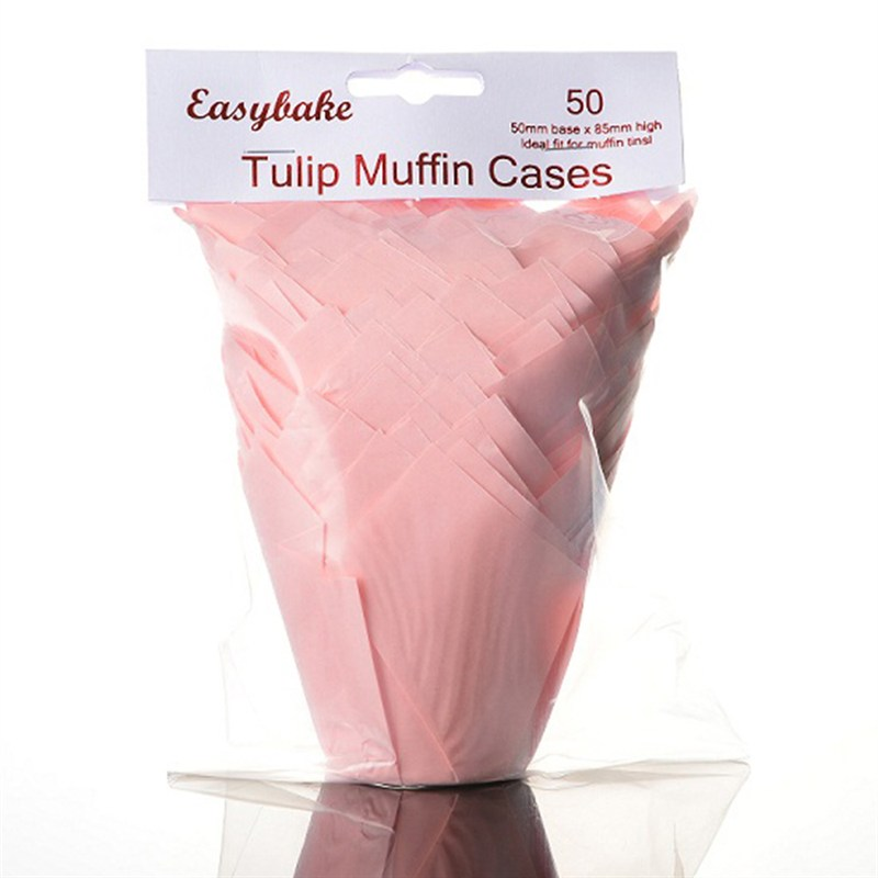 Pink Tulip Cupcake Baking Cases - SimplyCakeCraft