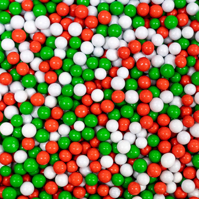 Chocolate Balls - Red, White & Green Christmas Blend - (Small/6mm) - SimplyCakeCraft