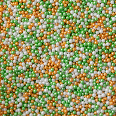 Glimmer Pearls - Orange, Green & White (St Patricks/Irish ☘️) - SimplyCakeCraft