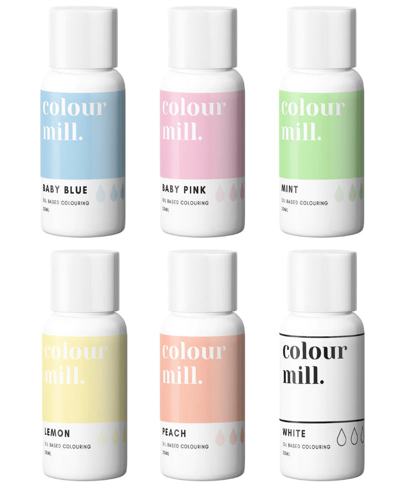 Colour Mill Oil Based Colouring - 20ml - 6 Pack - Pastel Colour Mill 