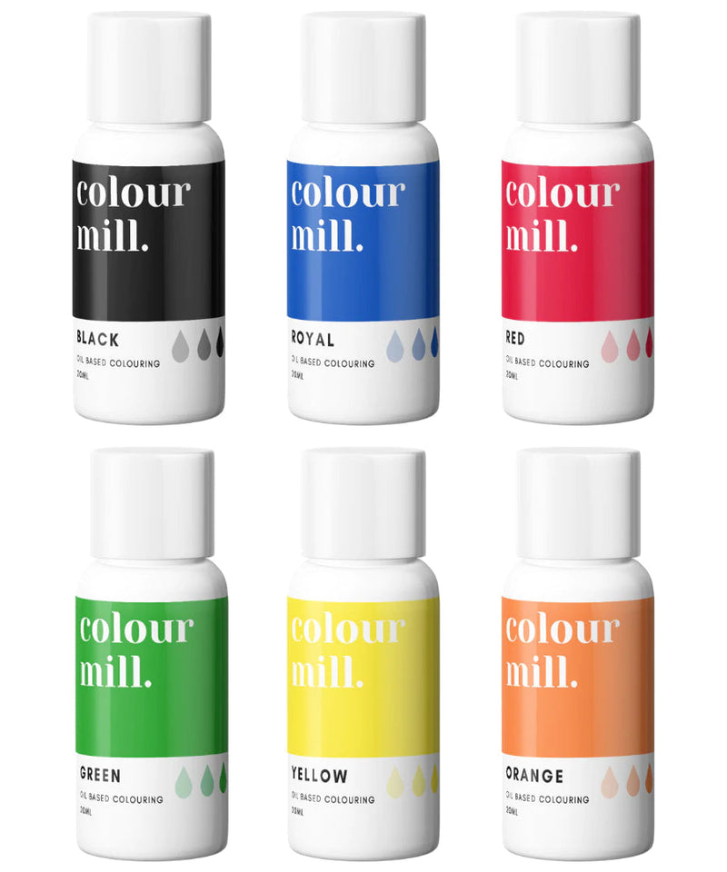 Colour Mill Oil Based Colouring - 20ml - 6 Pack - Primary Colour Mill 