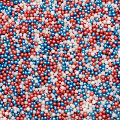 Glimmer Pearls - Red, White & Blue Sprinkles Sprinkly 