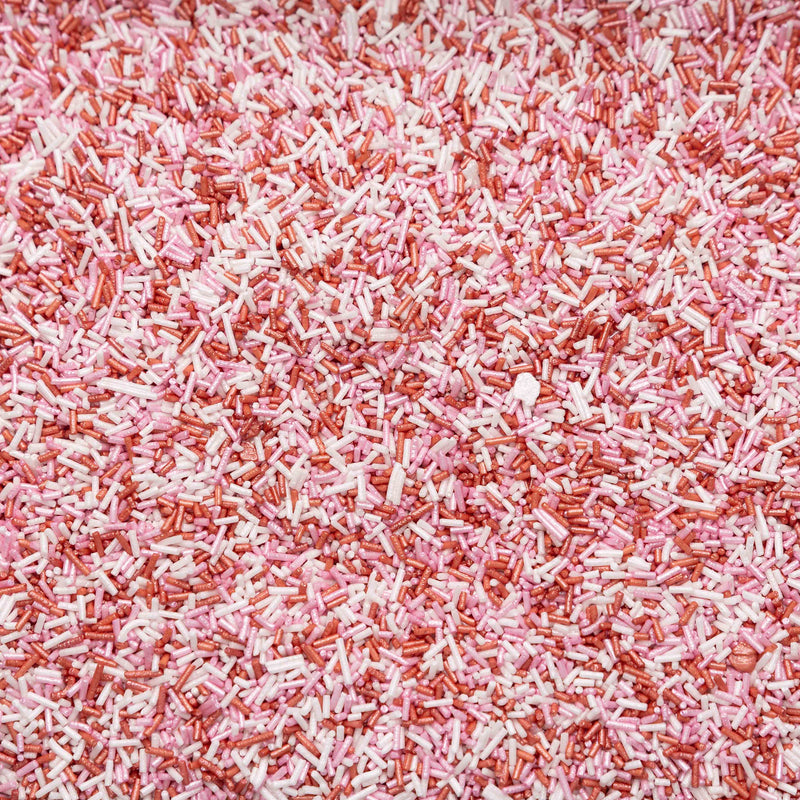 Glimmer Strands - Pink, White & Red (Valentines Mix) Sprinkles Sprinkly 