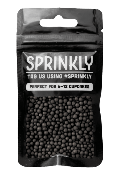 Matt Black Pearls - 3mm Edible Cake Sprinkles - SimplyCakeCraft