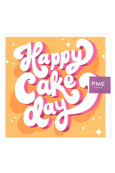'Happy Cake Day' Orange Greeting Card Greeting & Note Cards PME 
