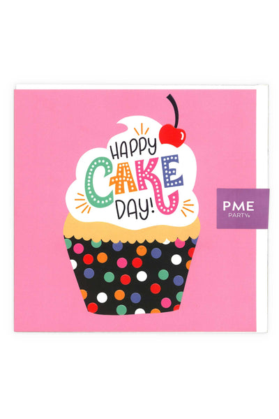 'Happy Cake Day' Pink Cupcake Greeting Card Greeting & Note Cards PME 