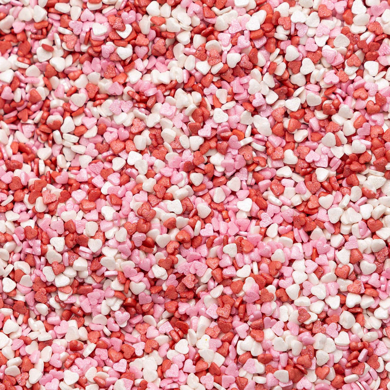 Hearts - Mini Pink, White & Red (Valentines Mix) Sprinkles Sprinkly 